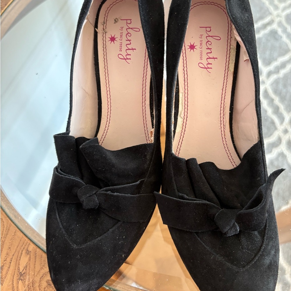 Plenty by Tracy Reese Black Suede Flats